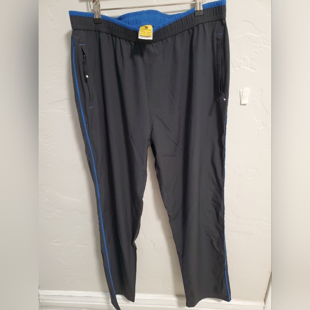 Men's Black Joggers with Blue Accents